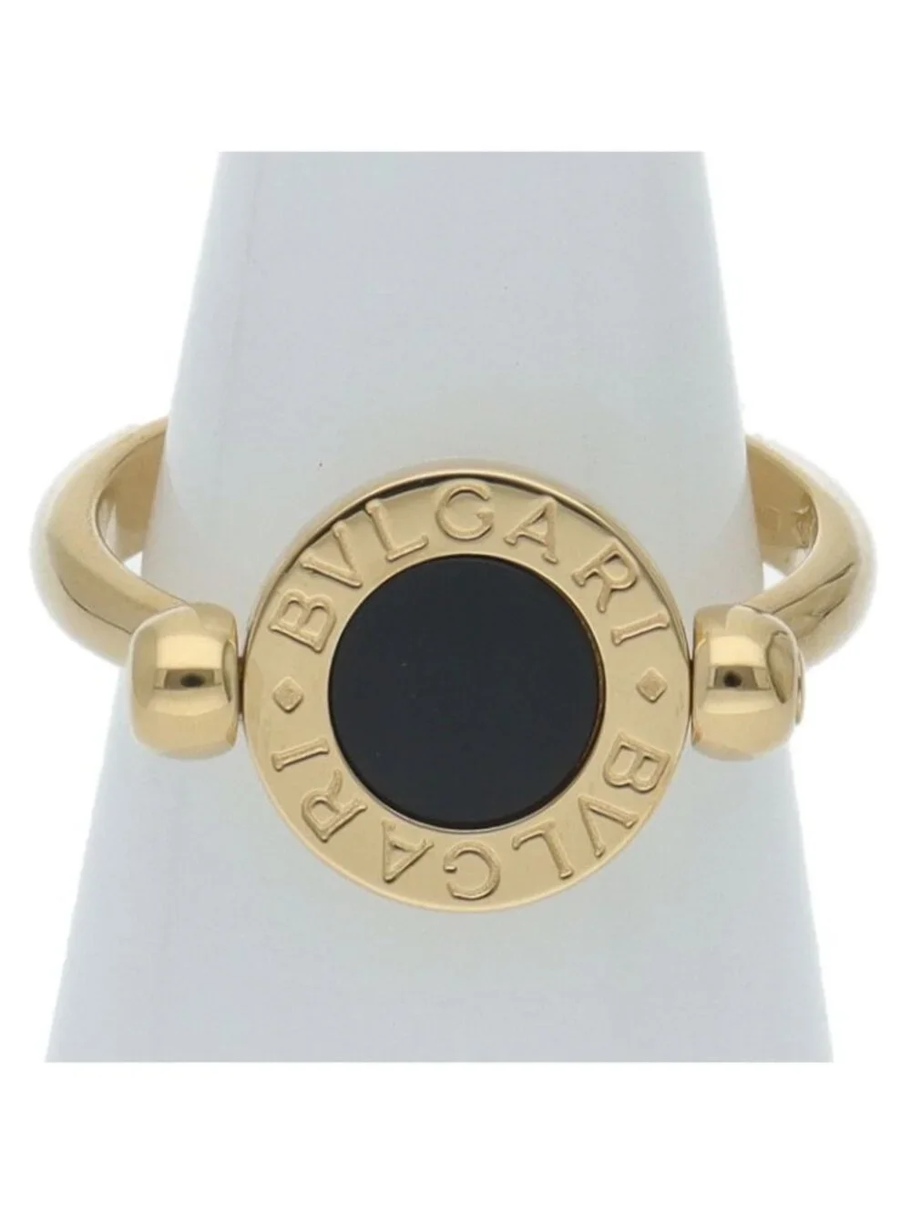 Bvlgari Flip Ring Onyx 18k Yellow Gold